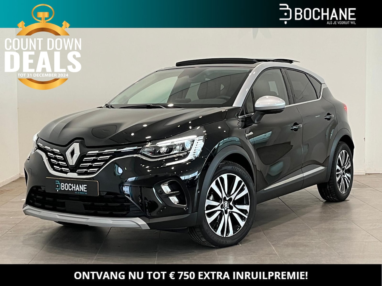 Renault Captur - 1.3 Mild Hybrid 160 EDC iconic CLIMA | ADAPTIVE CRUISE | SCHUIFDAK | STOELVERWARMING | 360 - AutoWereld.nl