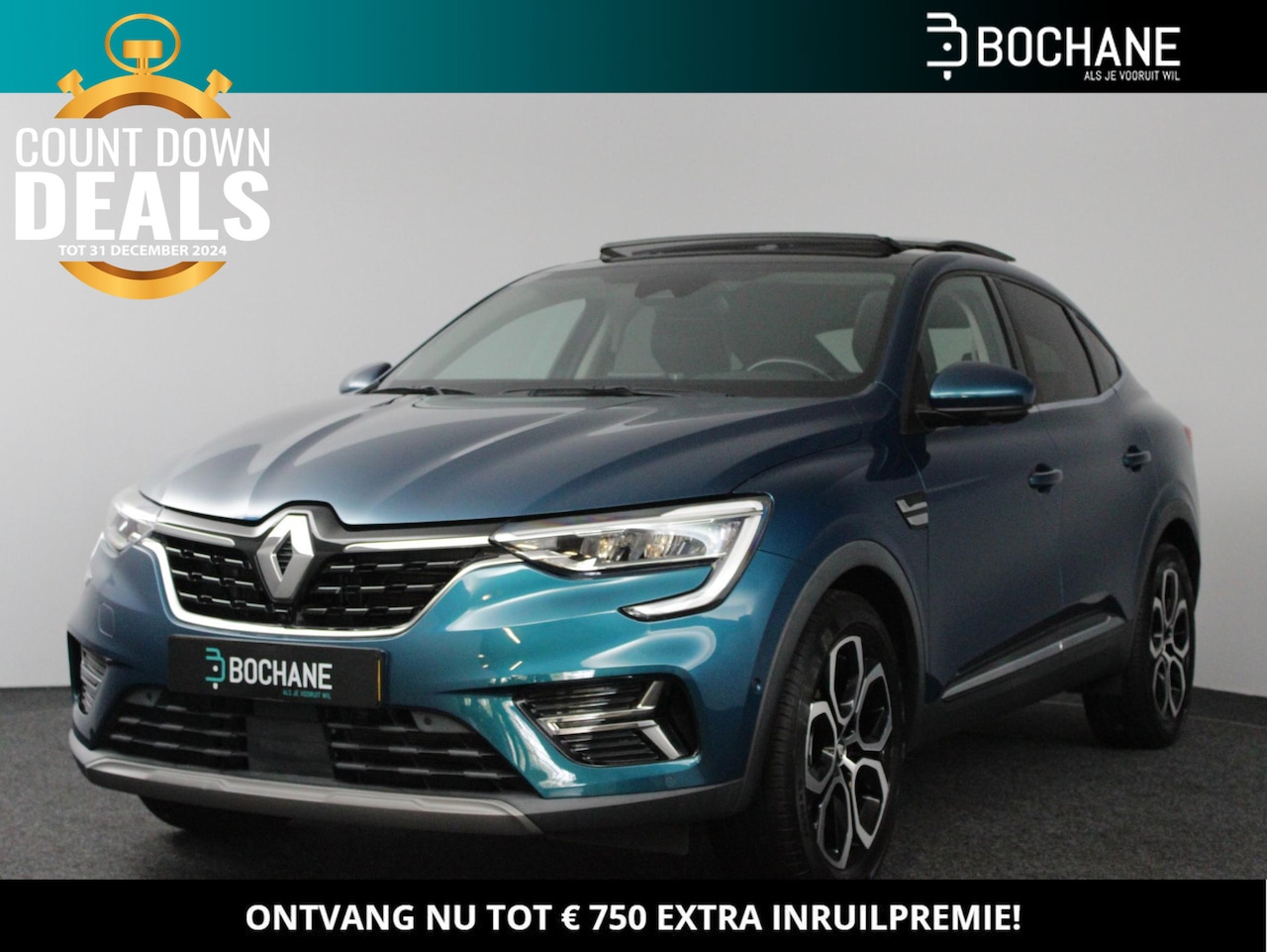 Renault Arkana - 1.6 E-Tech hybrid 145 Techno | Leder | Panodak | 360°  camera | Stoel- en stuurverwarming - AutoWereld.nl