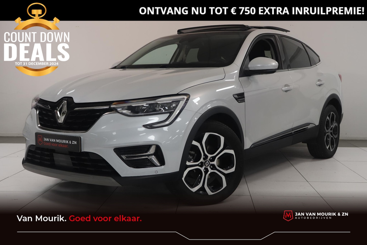 Renault Arkana - 1.6 E-Tech hybrid 145 Techno | Open dak | Verwarmbare voorstoelen | Stuurverwarming | Appl - AutoWereld.nl