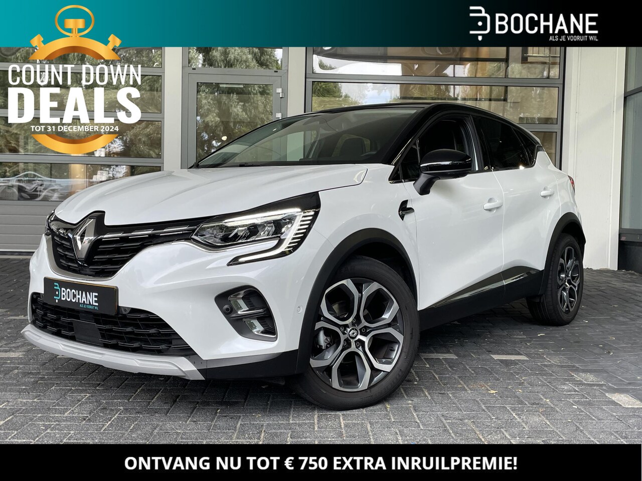 Renault Captur - 1.3 Mild Hybrid 160 EDC Techno / Automaat / Cruise / Clima / 360 Camera / PDC / Full LED / - AutoWereld.nl