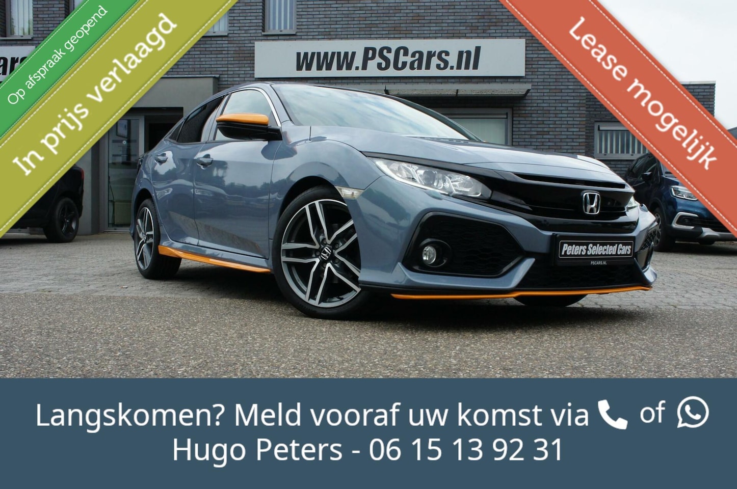 Honda Civic - 1.0 i-VTEC Elegance Sport Orange Edition - AutoWereld.nl