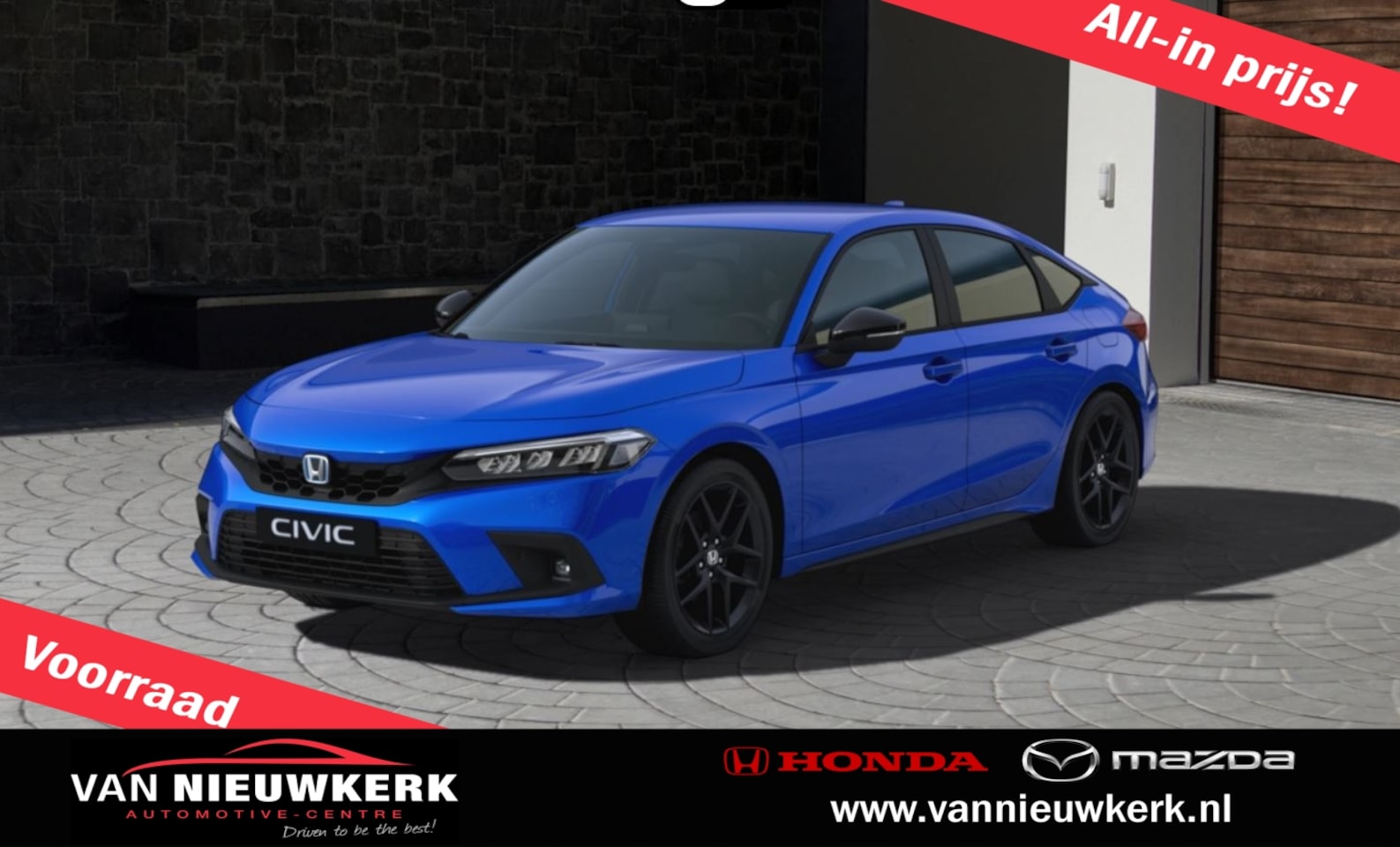 Honda Civic - 2.0 HYBRID 184PK Automaat Sport Draadloze Oplader 18inch Zwarte hemelbekleding - AutoWereld.nl