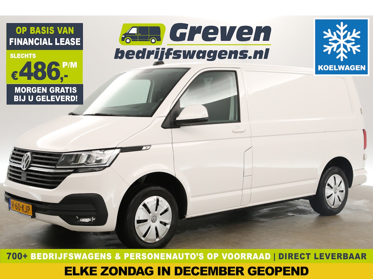 Volkswagen Transporter - 2.0 TDI L1H1 | Koelwagen | Airco Camera Carplay Koelauto 3 Persoons - AutoWereld.nl