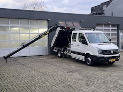 Volkswagen Crafter - 2.0 TDI Kipper Laadkraan Hiab XS-044 afstandsbedieningssysteem Openlaadbak Airco Cruise co