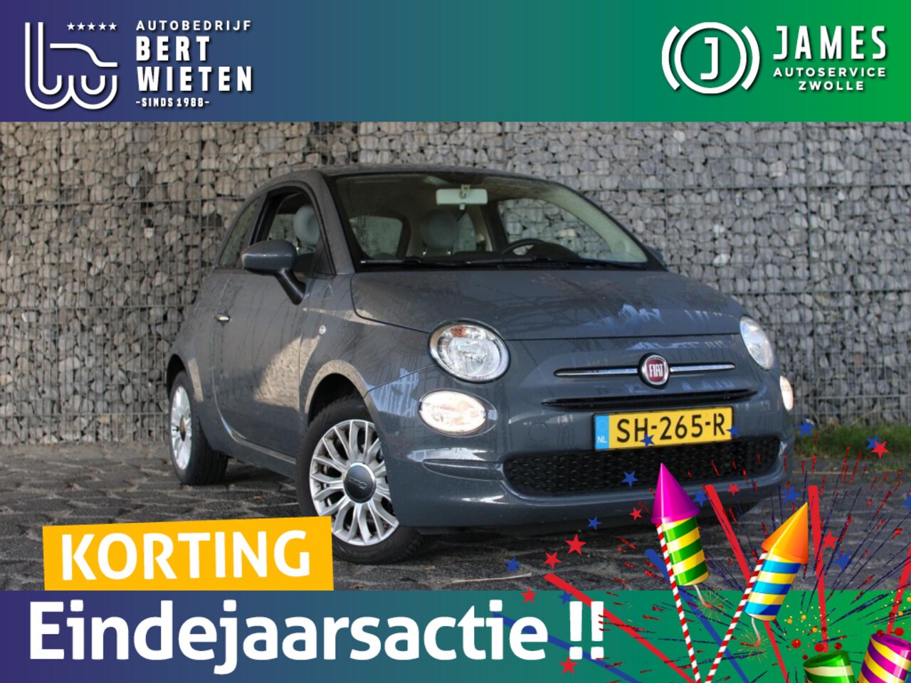 Fiat 500 - 1.2 Popstar I Geen Import I Navi I LED - AutoWereld.nl