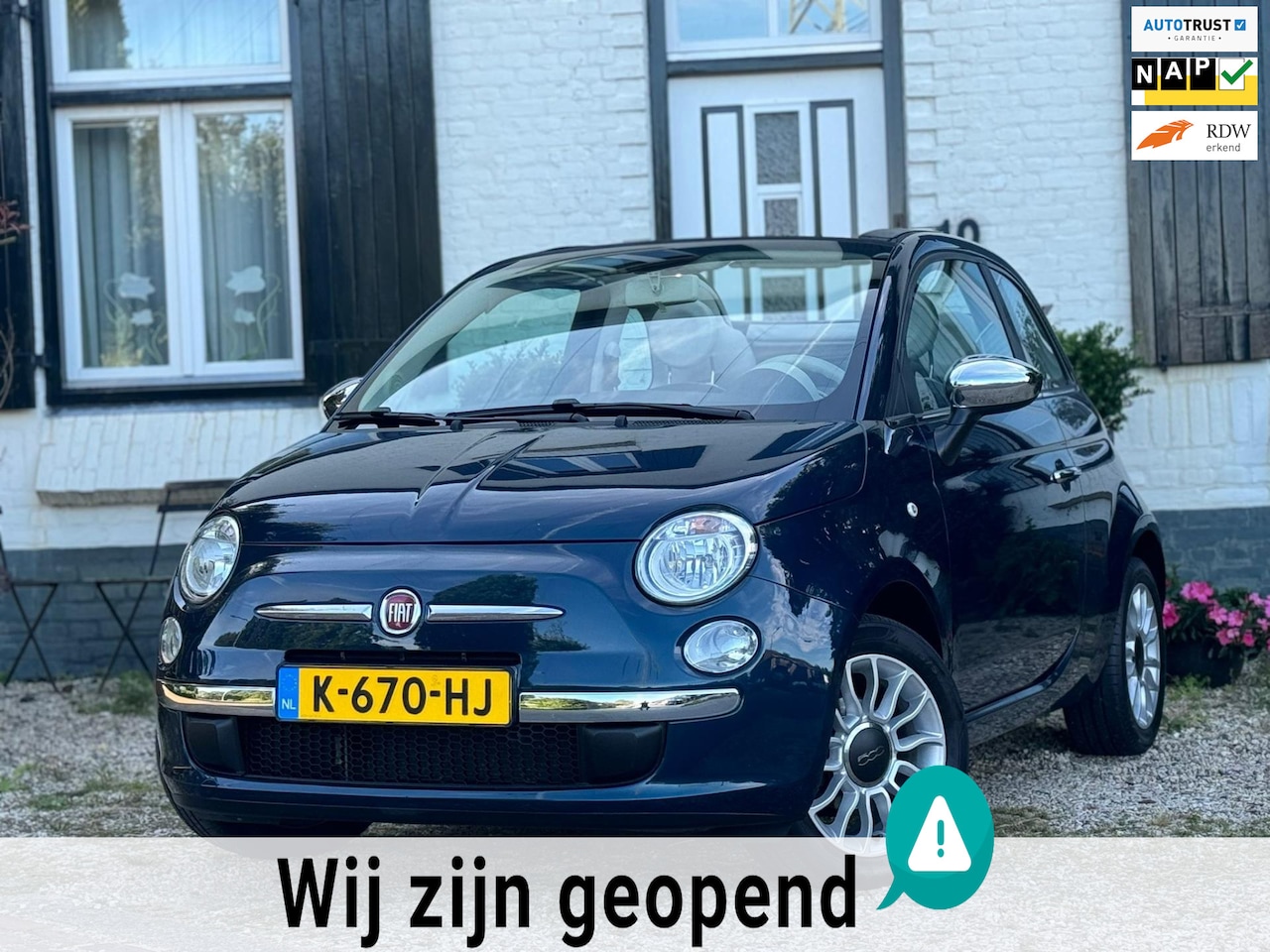 Fiat 500 - 1.2 Pop|Cabrio|Automaat|LMV|Prachtige auto! - AutoWereld.nl