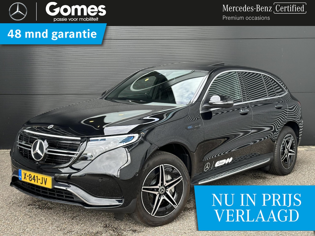 Mercedes-Benz EQC - 400 4MATIC | Schuifdak | AMG | Stoelverwarming | Achteruitrijcamera | Sfeerverlichting | A - AutoWereld.nl