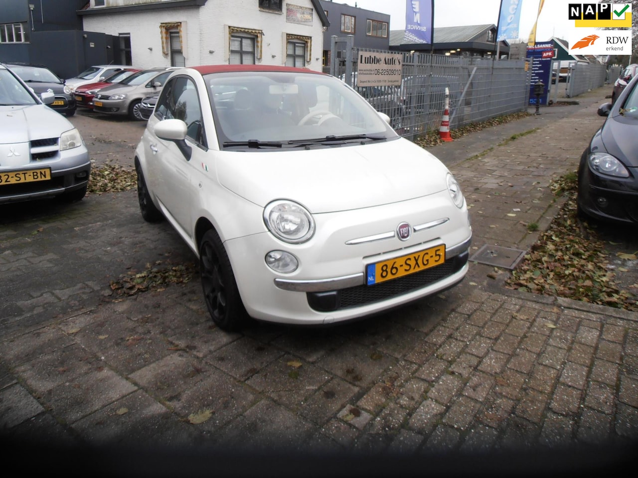 Fiat 500 C - 1.2 Lounge cabrio leer airco nl auto nap - AutoWereld.nl