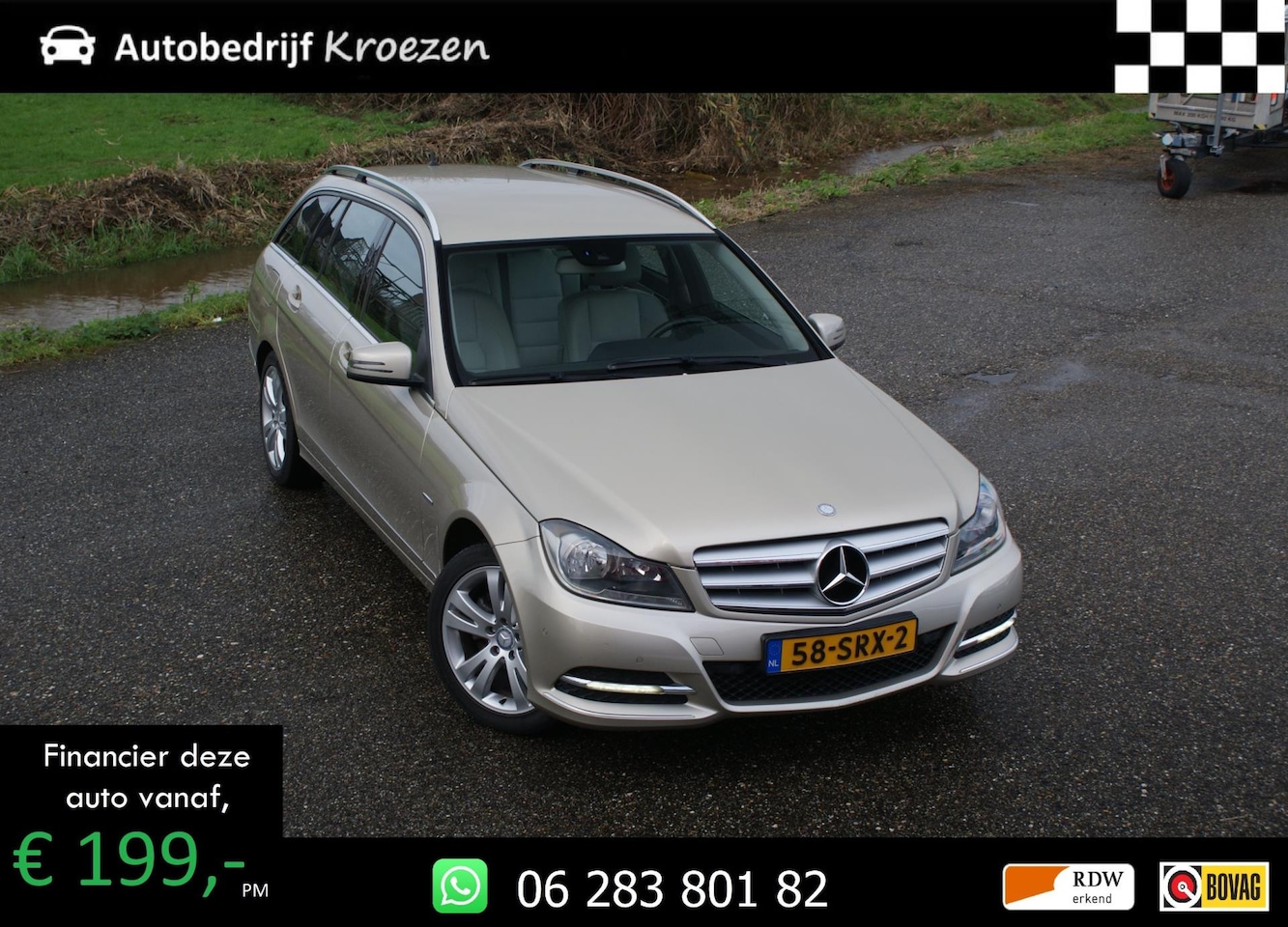 Mercedes-Benz C-klasse Estate - 180 Business Class Avantgarde | Org NL | Cruise control | Trekhaak | - AutoWereld.nl