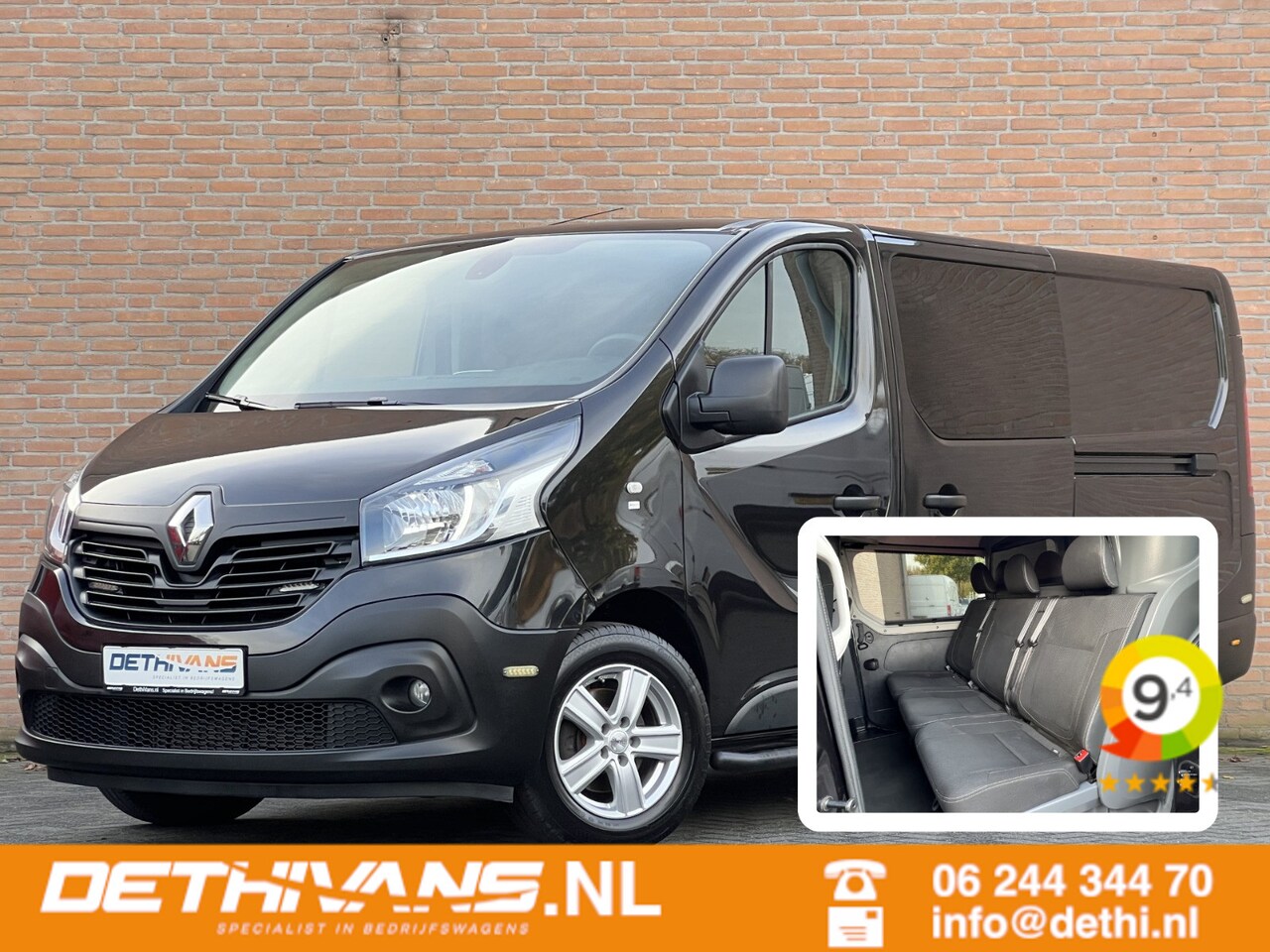 Renault Trafic - 1.6dCi 125PK Dubbelcabine Lang / Navigatie / Camera / Euro6 - AutoWereld.nl