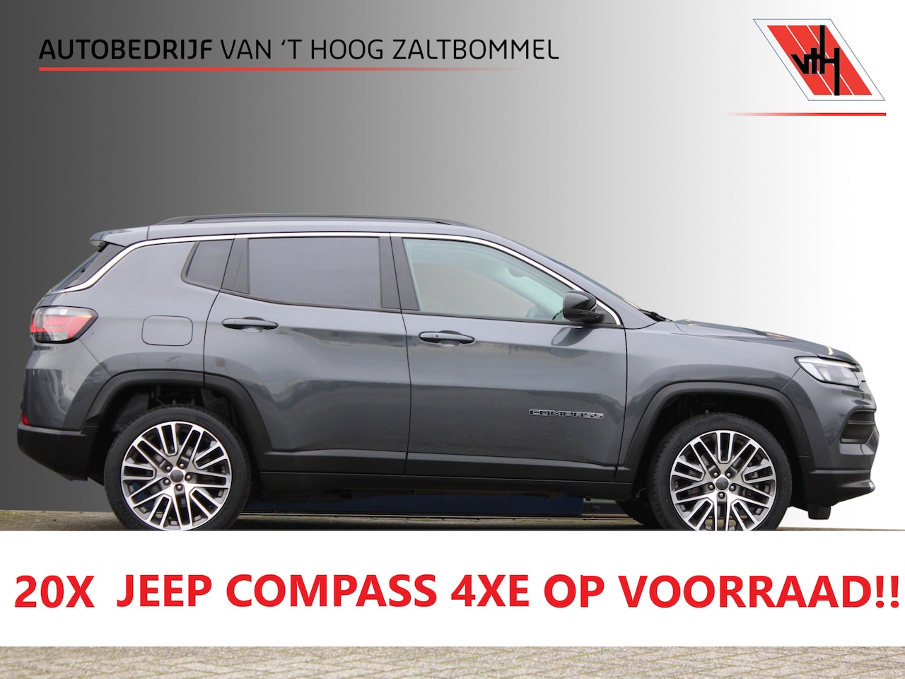 Jeep Compass - 4xe 190 Plug-in Hybrid Electric Night Eagle PANORAMADAK ACC CAMERA 19'' - AutoWereld.nl