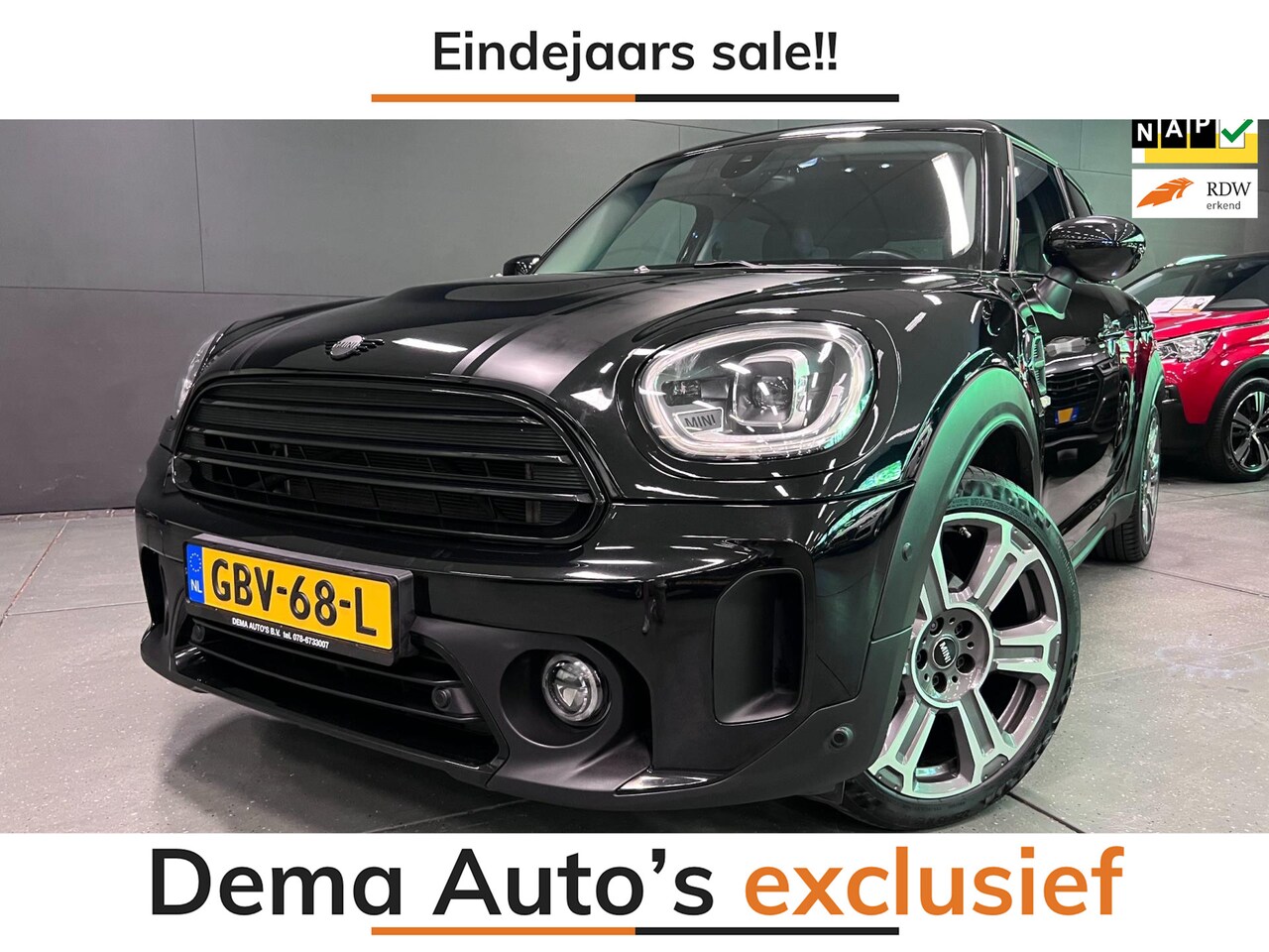 MINI Countryman - 1.5 One COOPER CHILI 19" BLACK-LINE NAVI/LEDER/DAB/CARPLAY/CRUISE/// - AutoWereld.nl