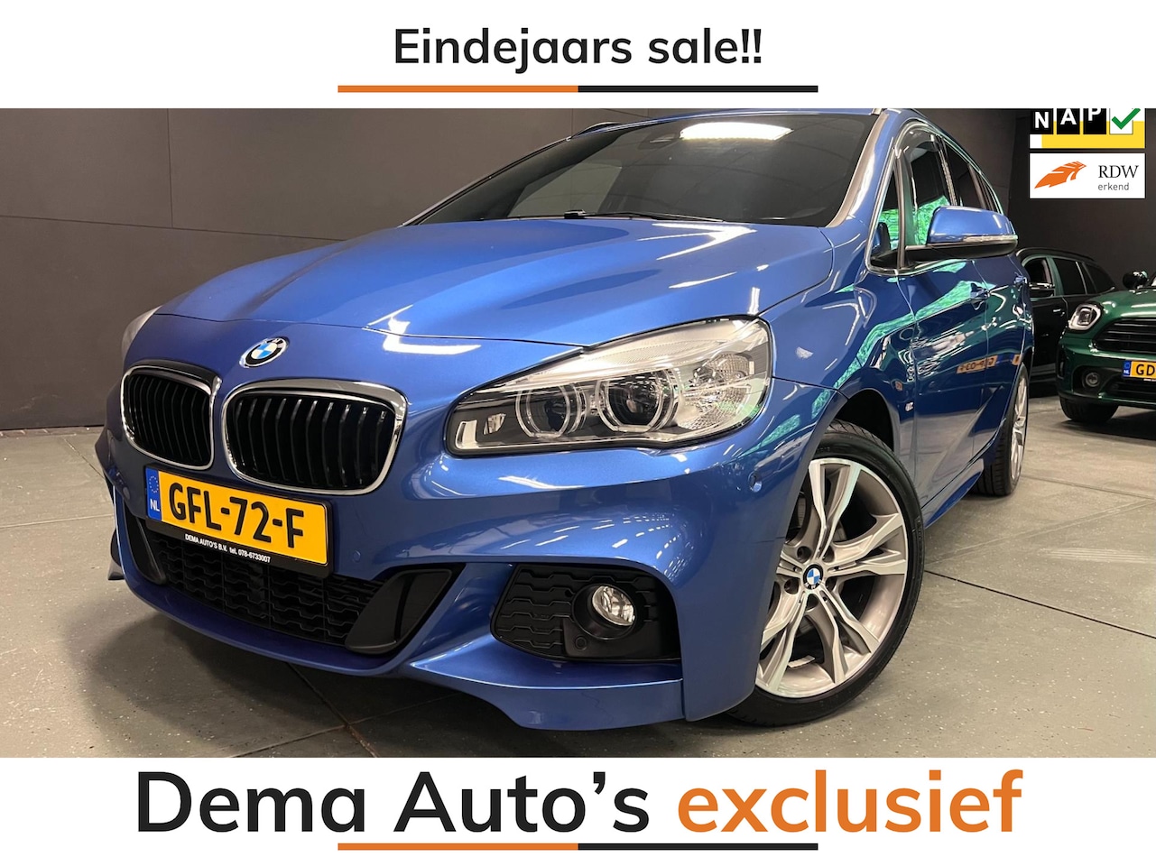 BMW 2-serie Gran Tourer - 218i M-SPORT 7P NAVI/LEDER/LED/ECC/PDC/CRUISE/// - AutoWereld.nl