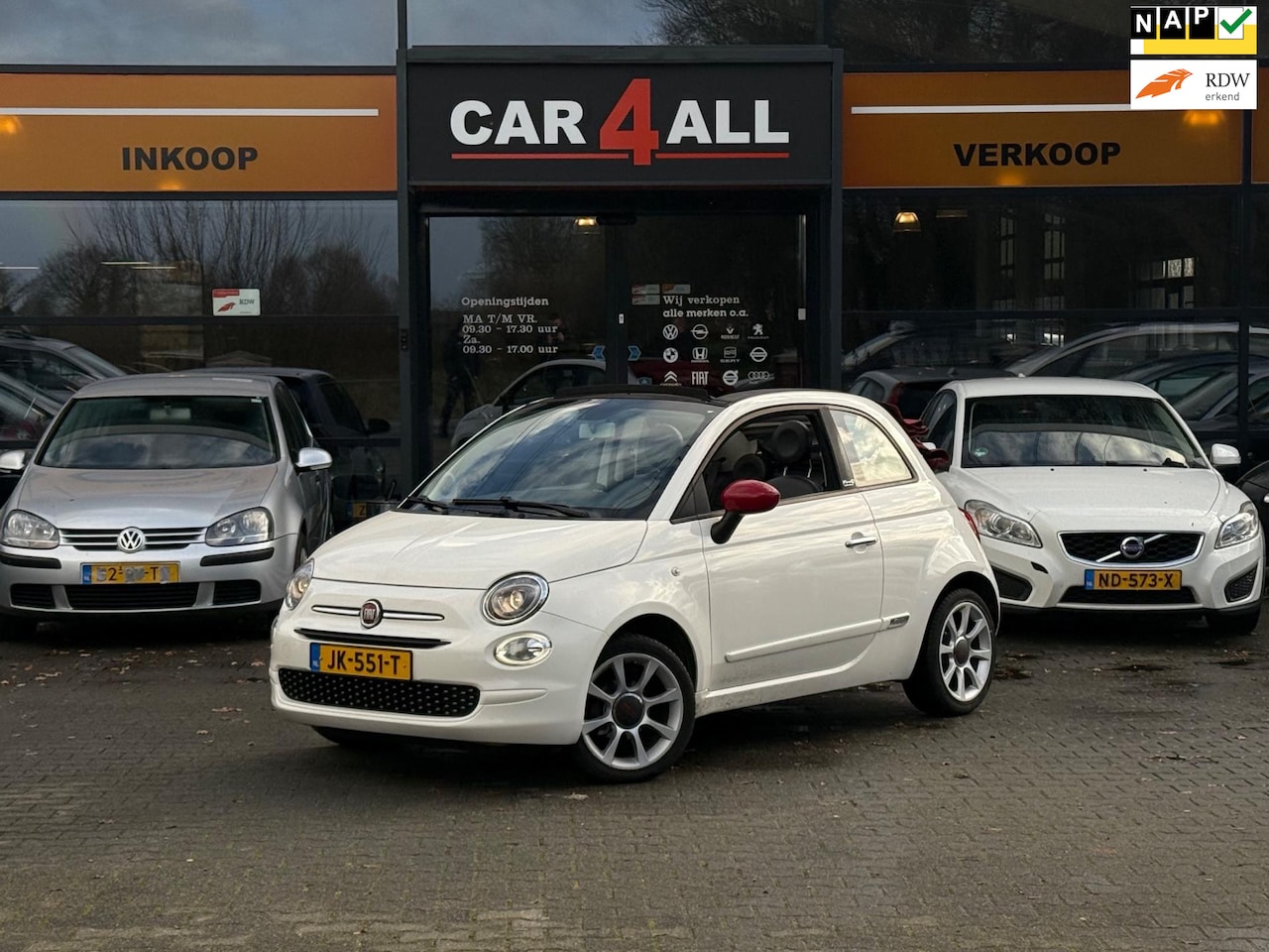 Fiat 500 C - 1.2 Pop COMPLEET 2017/ZEER NETJES/LED/LEDER/CABRIO - AutoWereld.nl