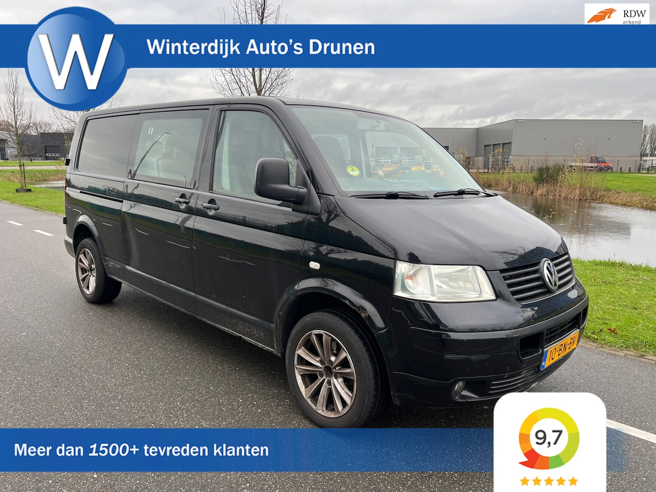 Volkswagen Transporter - 2.5 TDI 340 Dubbele Cabine Airco Trekhaak2500kg Cruise - AutoWereld.nl