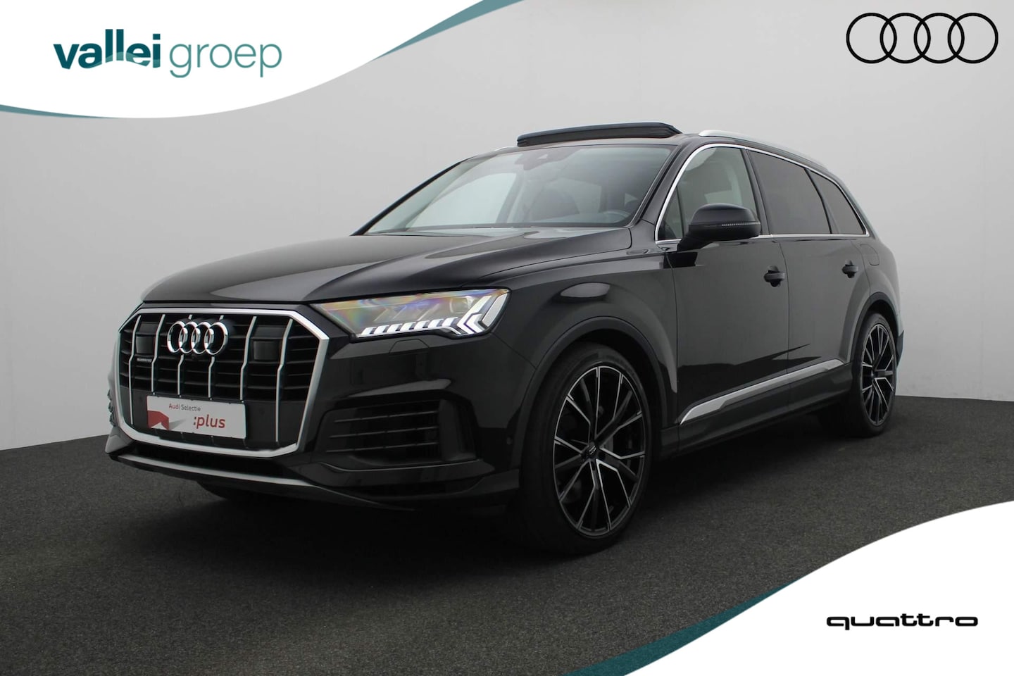 Audi Q7 - 55 TFSI e 381PK tiptronic quattro Pro Line Plus | Pano | Trekhaak | Leer | Keyless Entry | - AutoWereld.nl