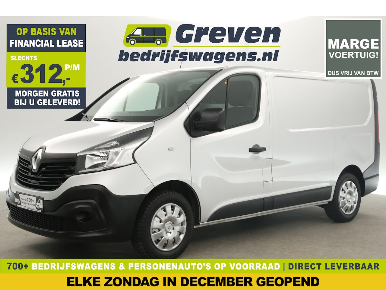 Renault Trafic - 1.6 dCi T27 L1H1 | Marge | Airco Cruise PDC Navigatie Metallic DAB+ Elektrpakket - AutoWereld.nl