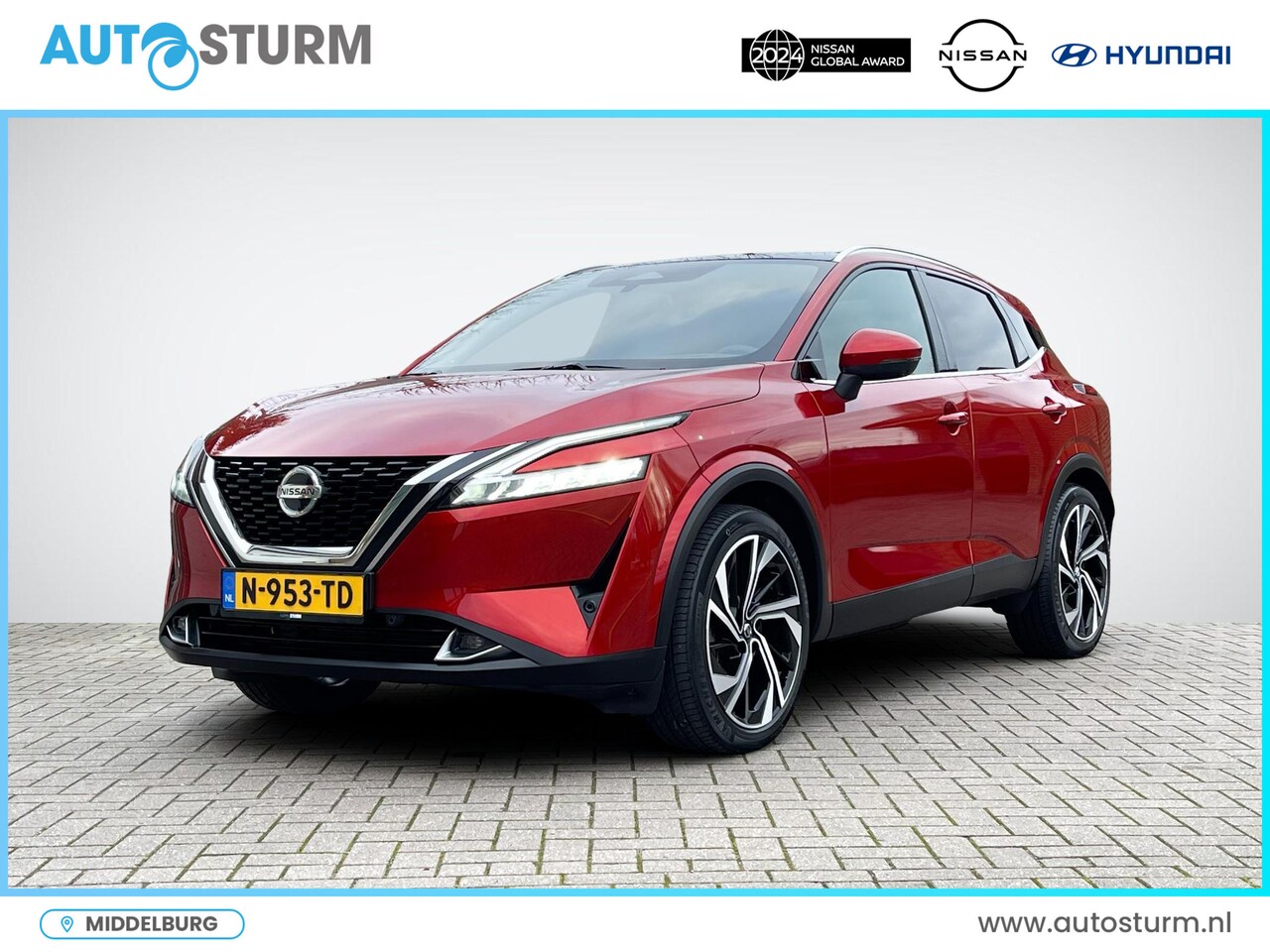 Nissan Qashqai - 1.3 MHEV Xtronic 4WD Tekna Plus | Panoramadak | Nappa Leder | Head-Up Display | BOSE Audio - AutoWereld.nl