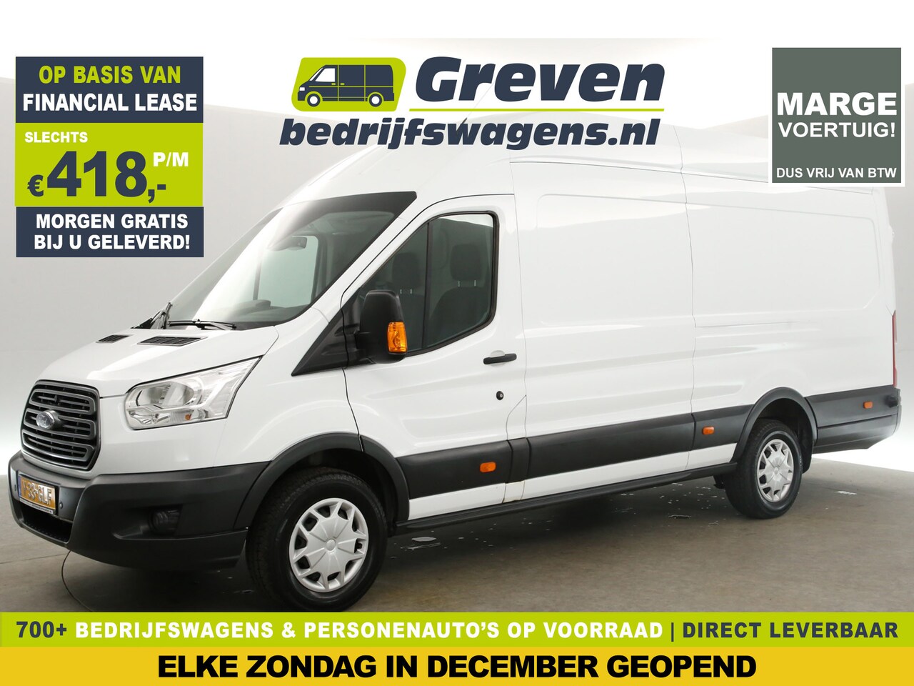 Ford Transit - 350 2.0 TDCI L4H3 | Marge | 170PK | 2800KG Trekgew. | Airco Cruise Camera PDC 3 Persoons T - AutoWereld.nl