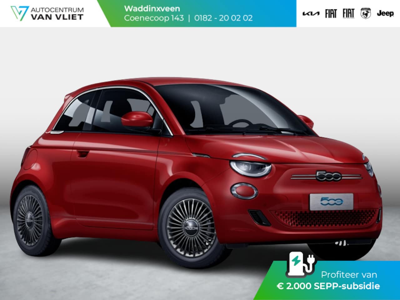 Fiat 500e - 42 kWh | Pack Comfort | Pack Style | Rosso Passione | SEPP €2.000,-* - AutoWereld.nl