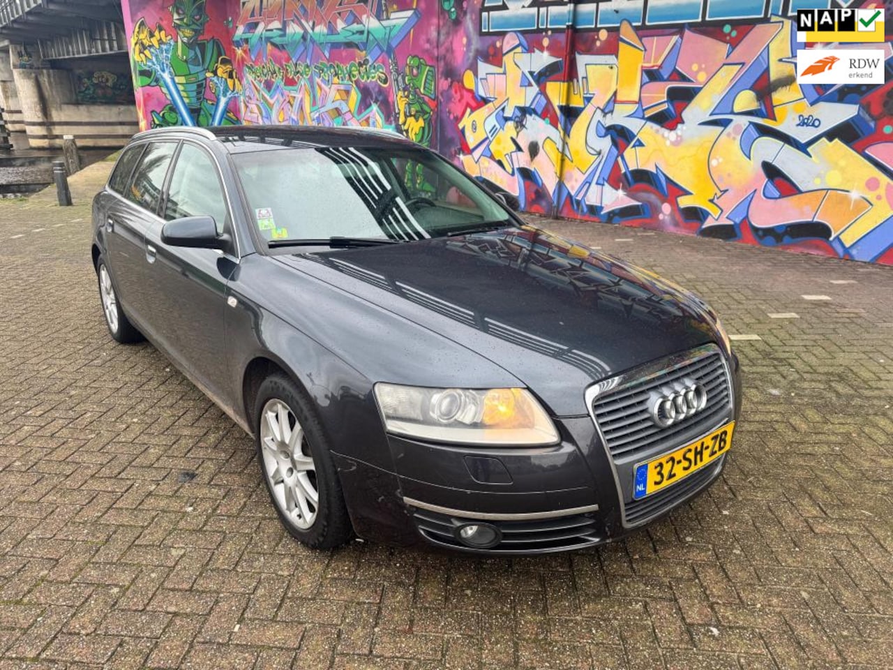 Audi A6 Avant - 2.4 Pro Line vol leer airco stoel verwarming dvd schermen in hoofdsteunen automaat rijd pe - AutoWereld.nl