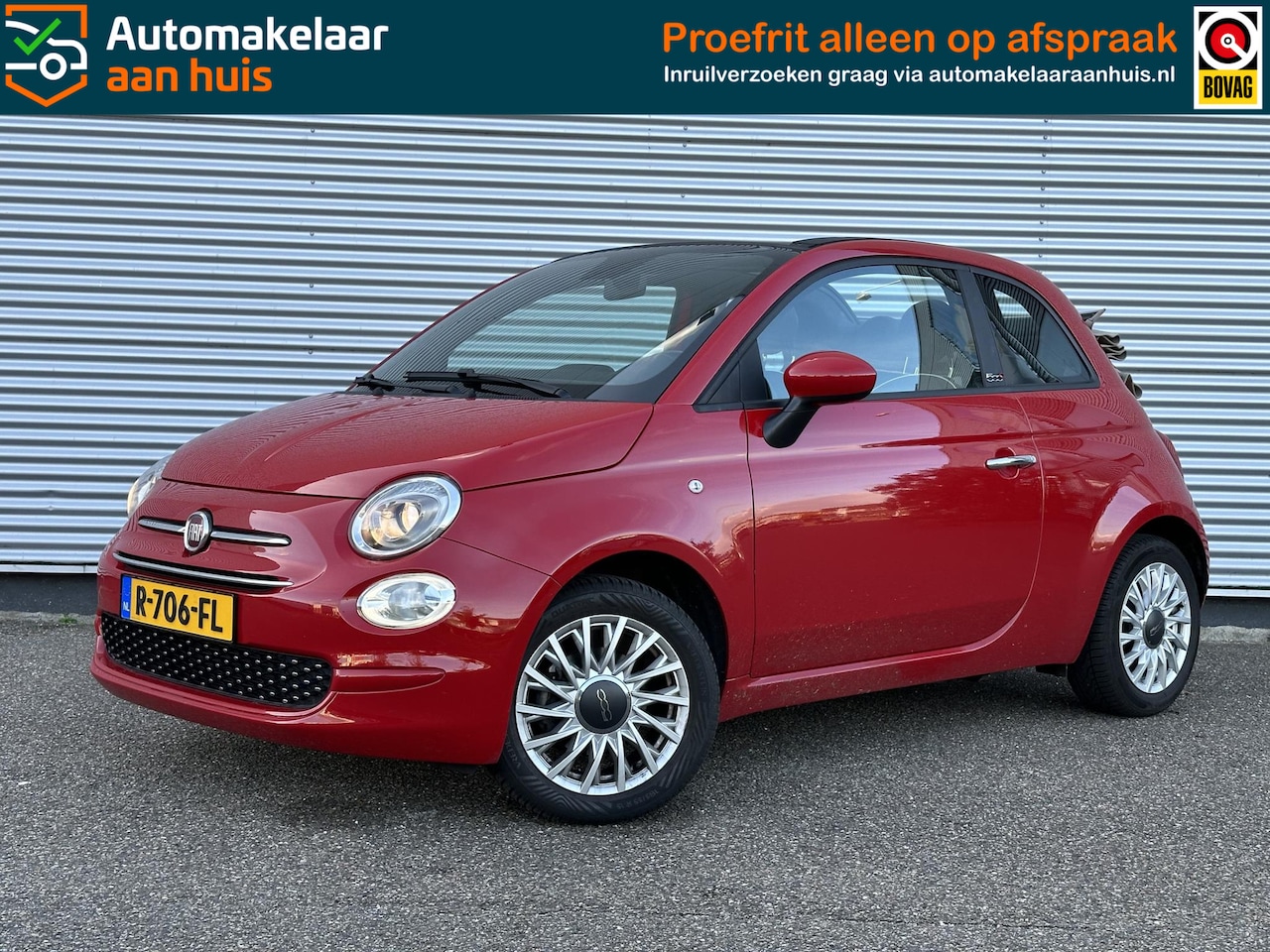 Fiat 500 - 1.0 Cabrio Hybrid Lounge | CarPlay| Cruise Control| - AutoWereld.nl