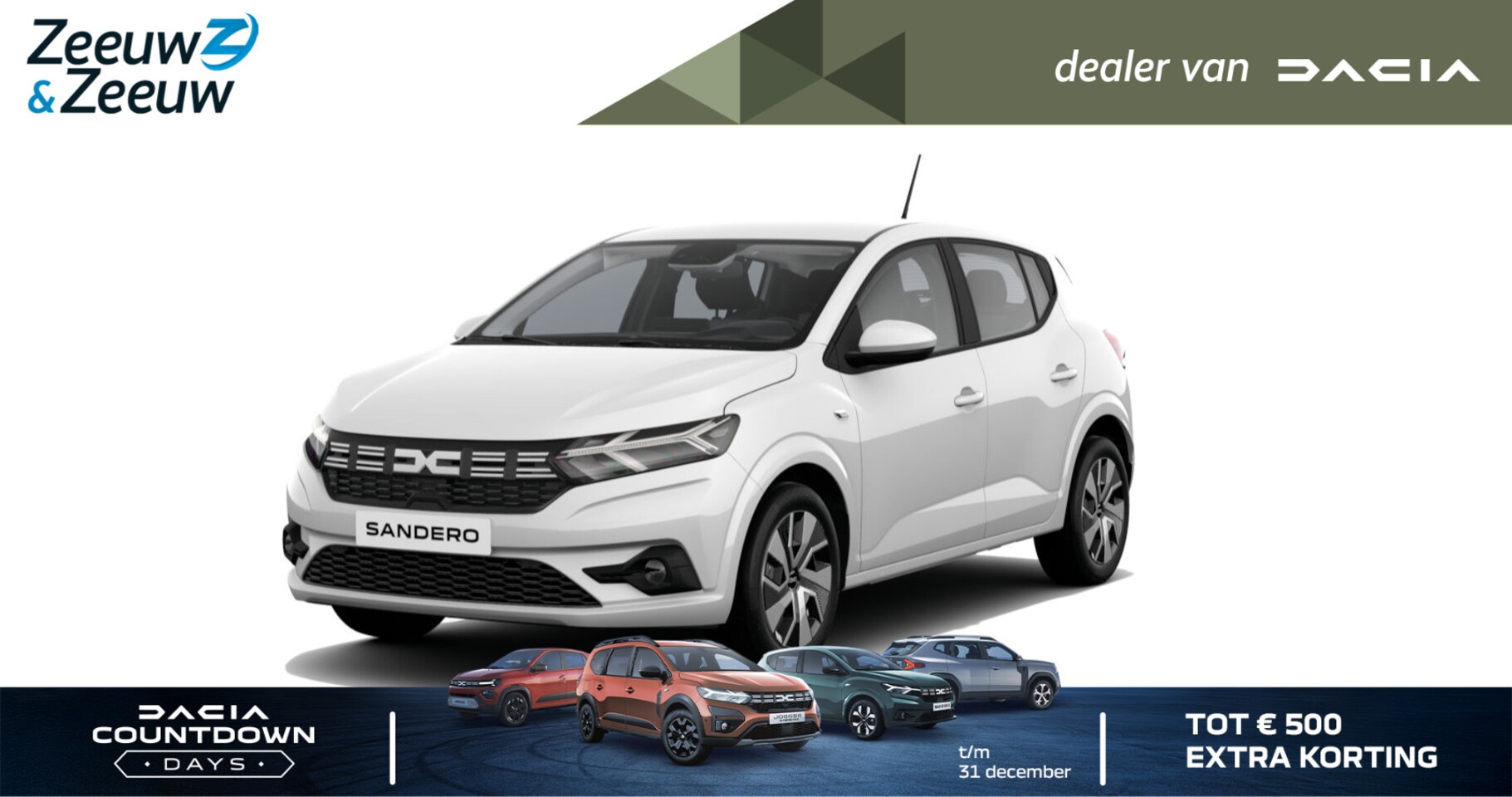 Dacia Sandero - 1.0 TCe 90 Expression | Nieuw te bestellen bij Zeeuw & Zeeuw Leiderdorp - AutoWereld.nl