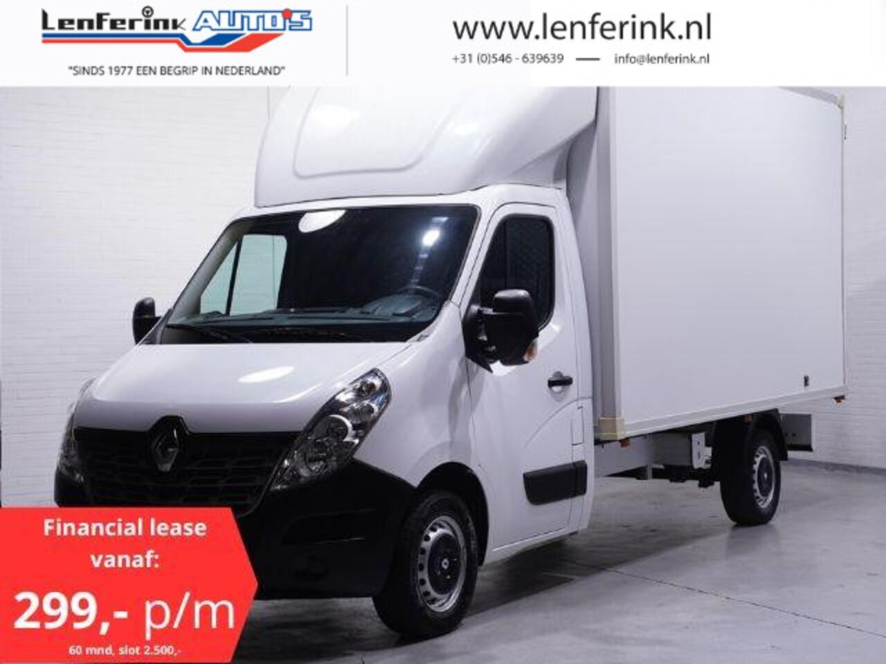 Renault Master - 2.3 DCi 130 pk Bakwagen met Deuren Airco LxBxH 420x210x220 cm, Dakspoiler, 3-Zits - AutoWereld.nl