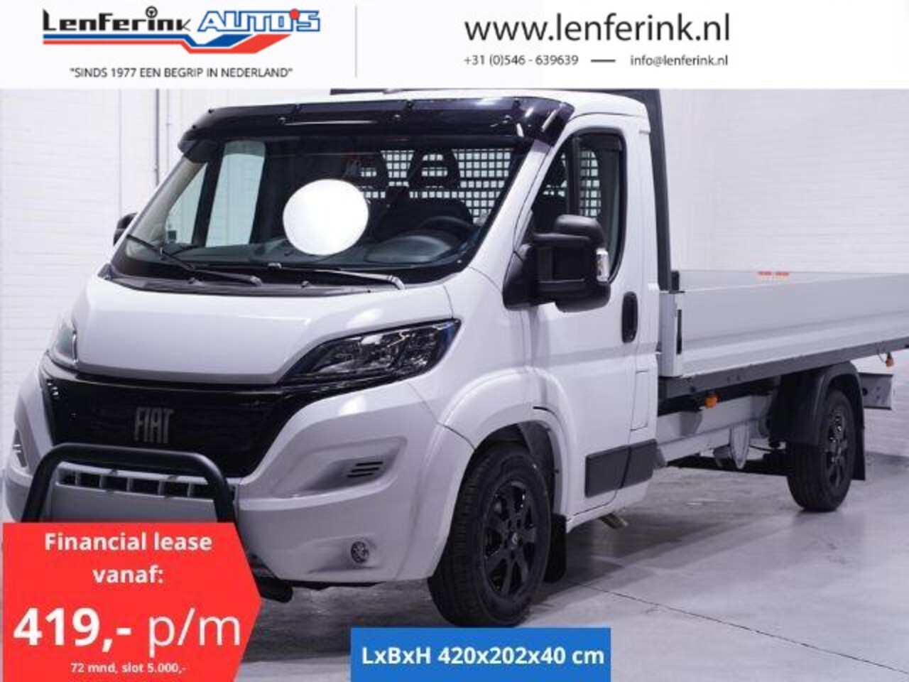 Fiat Ducato - 2.2 MJet 140 pk Black&White Edition Pick Up / Open Laadbak Airco, Cruise Control, 16" LMV, - AutoWereld.nl