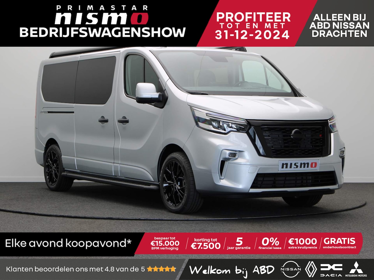 Nissan Primastar - 2.0 dCi 170pk DCT L2H1 Nismo+ dubbel cabine | 0% Financial lease | 5 jaar fabrieksgarantie - AutoWereld.nl