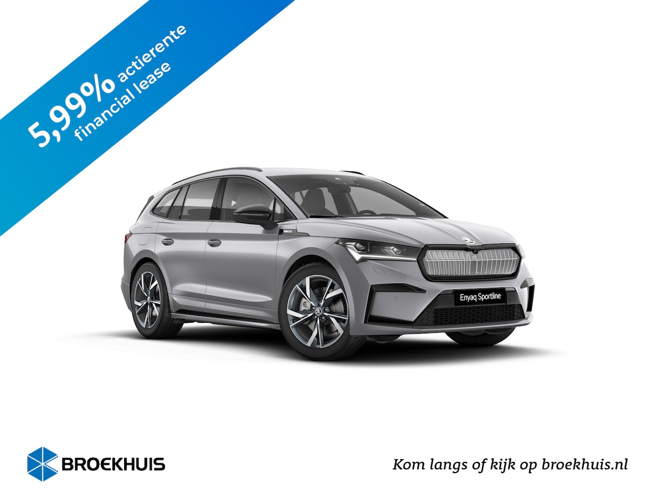 Skoda Enyaq iV - 60 Elektromotor 180 1AT Sportline | 20" lichtmetalen velgen Taurus, antraciet gepolijst | - AutoWereld.nl