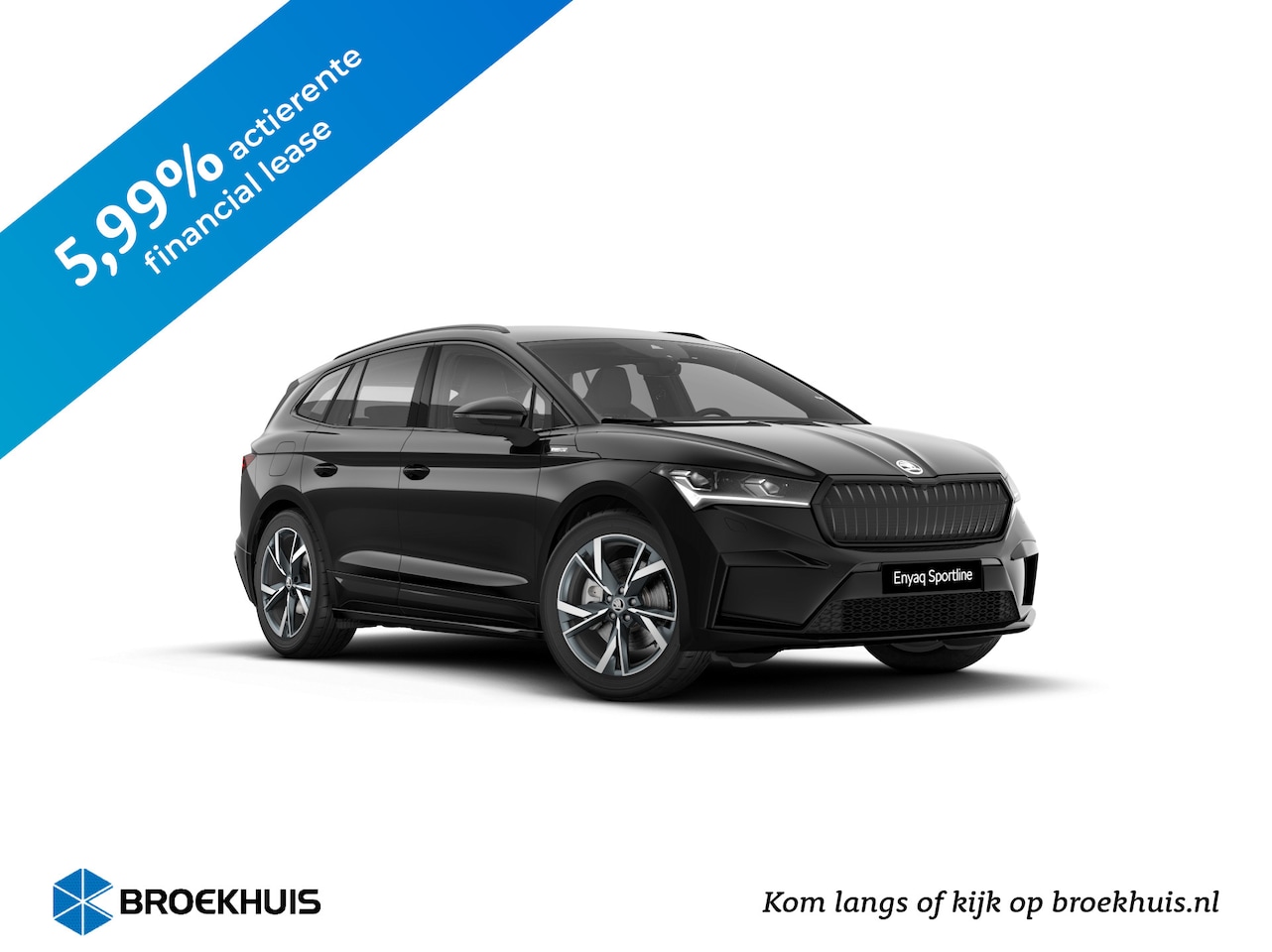 Skoda Enyaq iV - 85 Elektromotor 286 1AT Sportline | 20" lichtmetalen velgen Taurus, antraciet gepolijst | - AutoWereld.nl