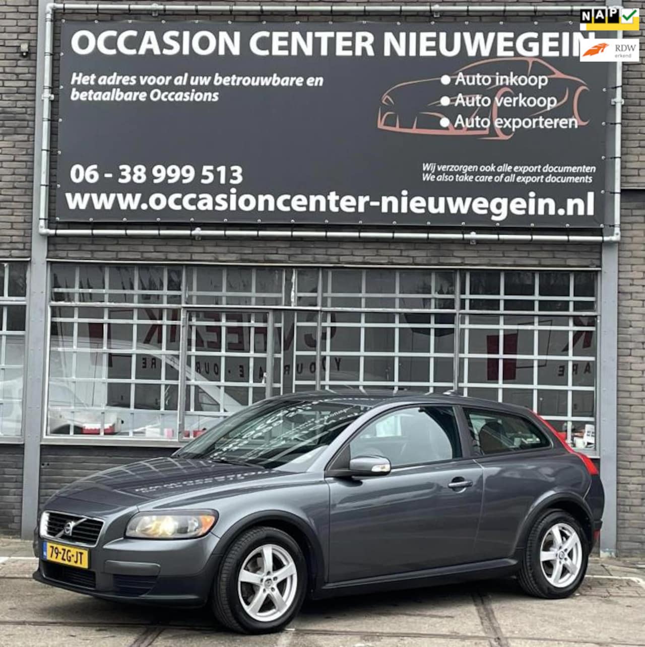 Volvo C30 - 1.6D 2008 Grijs Airco/Elektr Pakket/LMV/KM NAP! - AutoWereld.nl