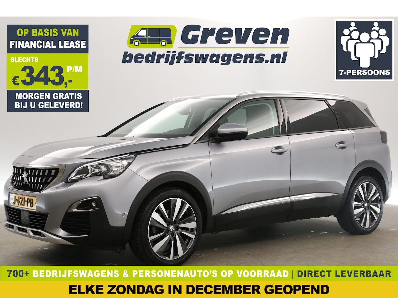 Peugeot 5008 - 1.2 PureTech Automaat 7 Persoons Sfeerverl. Carplay 360Camera Clima Cruise Navi Virtual PD - AutoWereld.nl