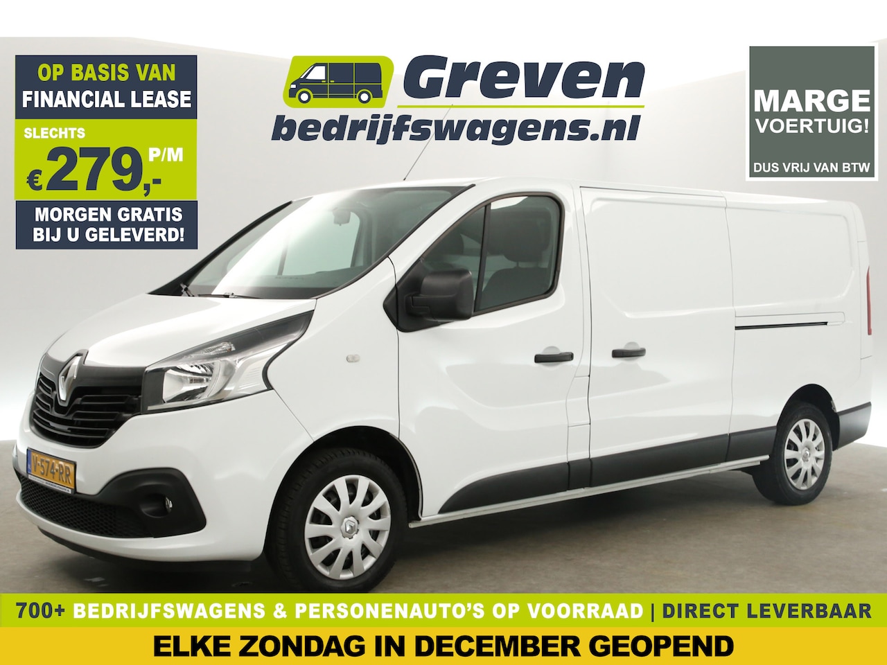 Renault Trafic - 1.6 dCi T29 L2H1 145PK | Marge | Airco 2xSchuifdeur Cruise Parkeersensoren Elektrpakket Tr - AutoWereld.nl