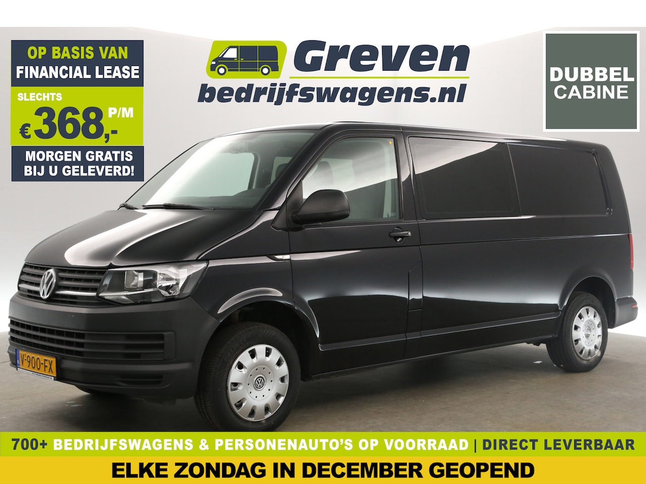 Volkswagen Transporter - 2.0 TDI L2H1 140PK | Dubbele Cabine 6 Persoons Airco Elektrpakket Trekhaak - AutoWereld.nl