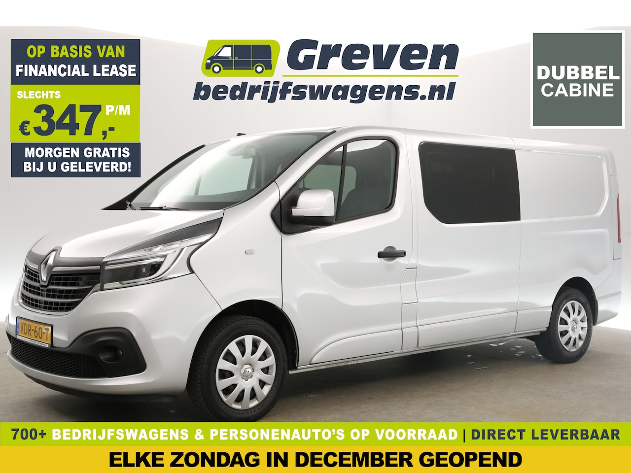 Renault Trafic - 2.0 dCi L2H1 | Dubbele Cabine | 5 Persoons | Airco Camera Cruise Navi PDC Elektrpakket Tre - AutoWereld.nl