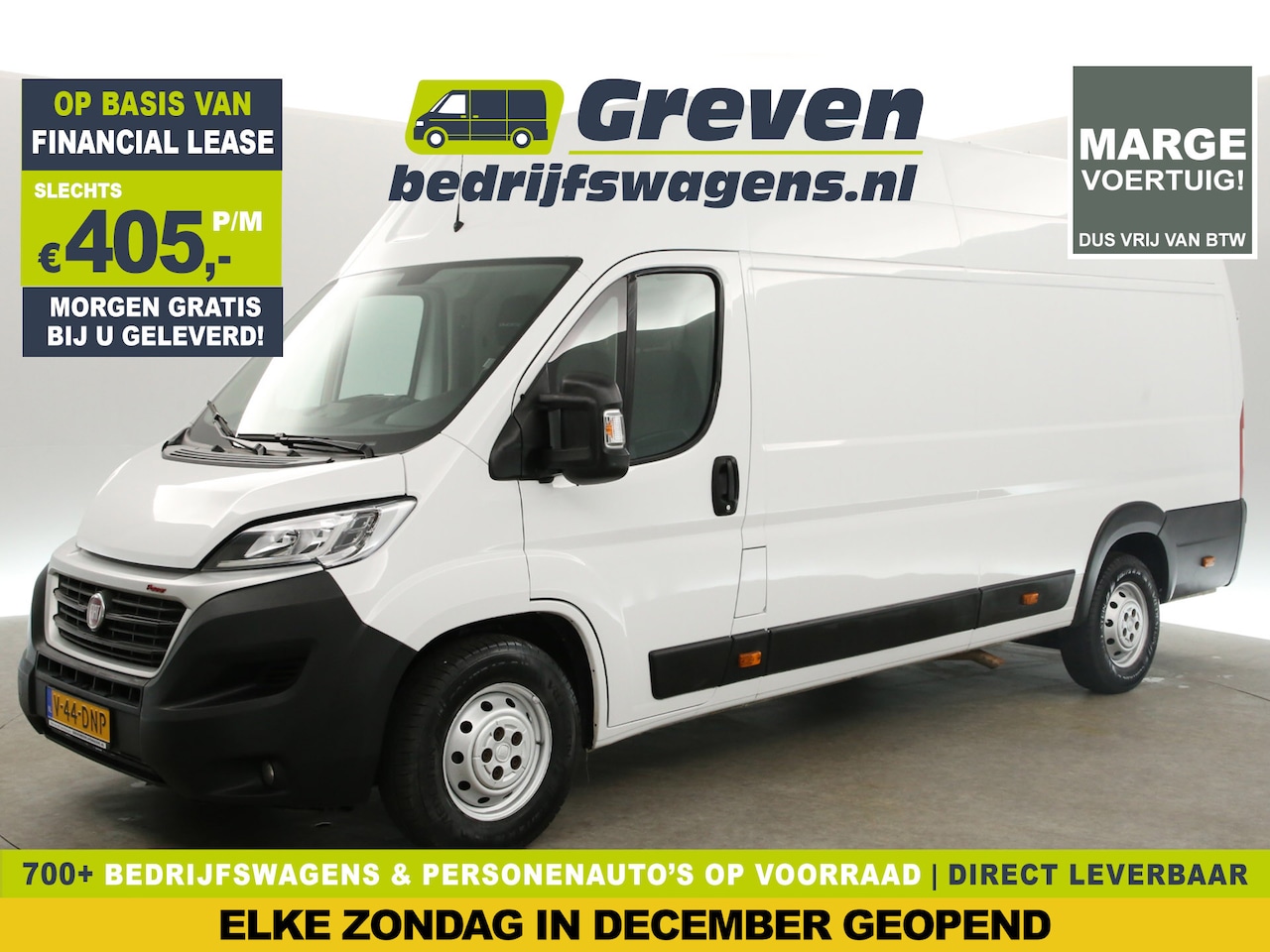 Fiat Ducato - 35H 2.3 MultiJet L4H3 | Marge | 177PK 3000KG Trekgew. Airco Camera Cruise Navi 3 Persoons - AutoWereld.nl