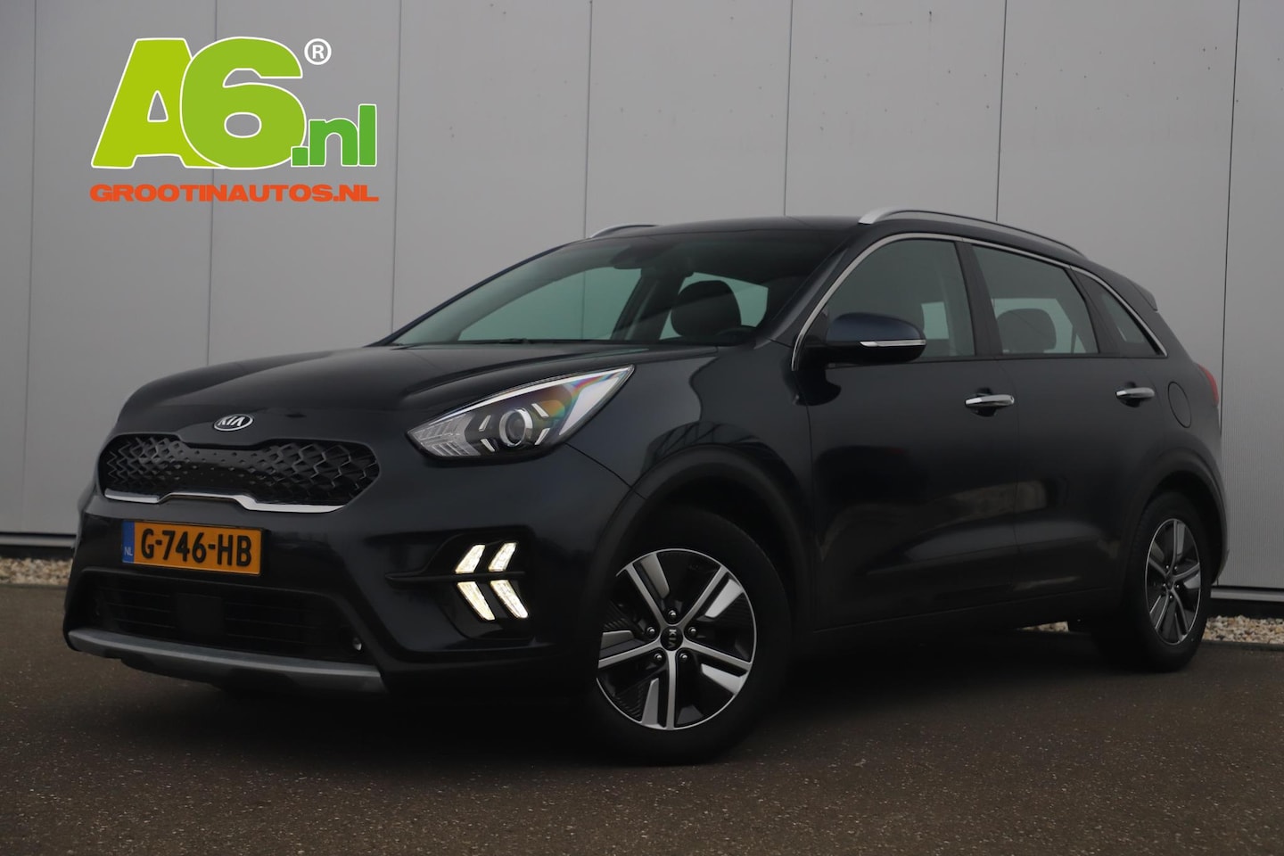 Kia Niro - 1.6 GDi Hybrid DynamicLine 140PK Trekhaak Automaat Half Leder Navigatie Camera Adaptive Cr - AutoWereld.nl