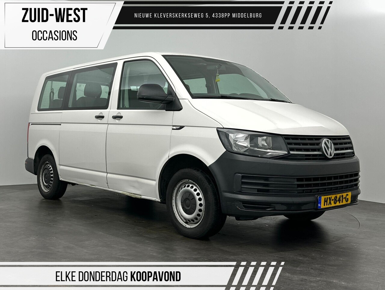 Volkswagen Transporter Kombi - 2.0 TDI L1H1 Highline 9 Persoons Airco Cruise EX BPM EX BTW - AutoWereld.nl