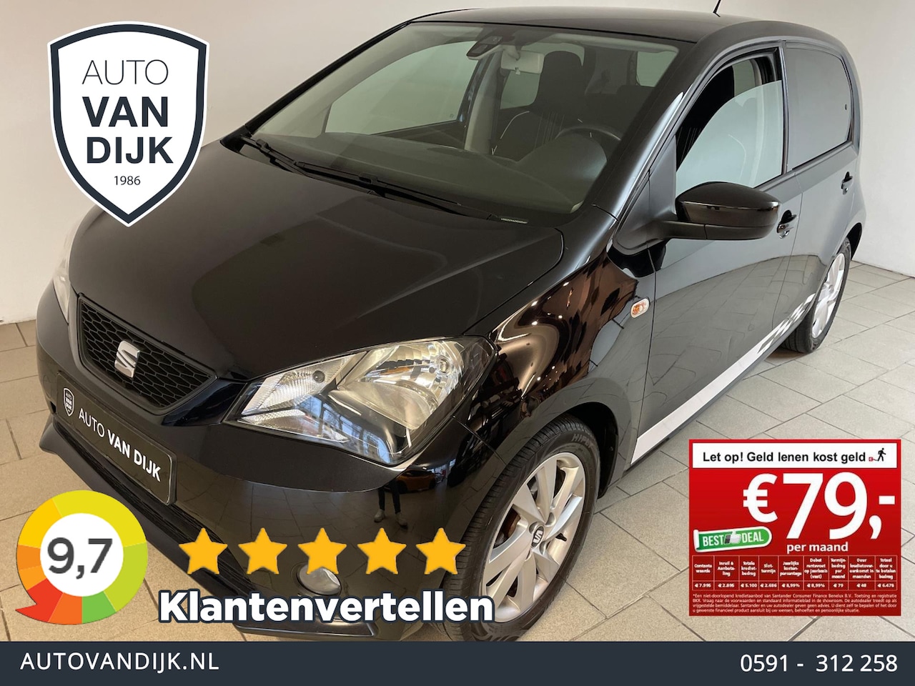 Seat Mii - 1.0 Sport Connect AIRCO CRUISE SEAT SOUND SYS ELEK RAMEN CENT VERG PRIVACY GLAS 2E EIG ZEE - AutoWereld.nl