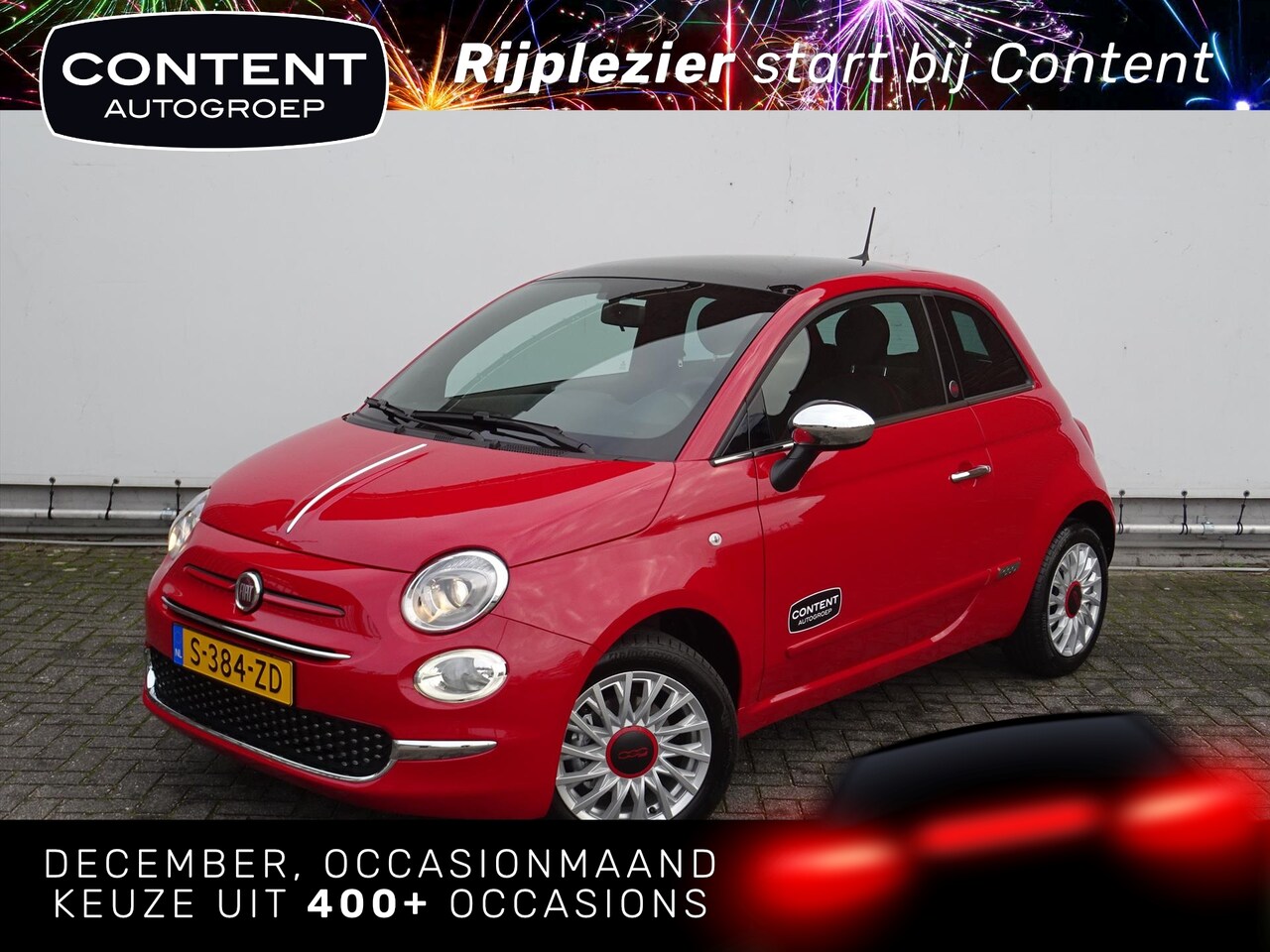 Fiat 500 - Hybrid 70pk Red / Pack Navi / Pack Style - AutoWereld.nl