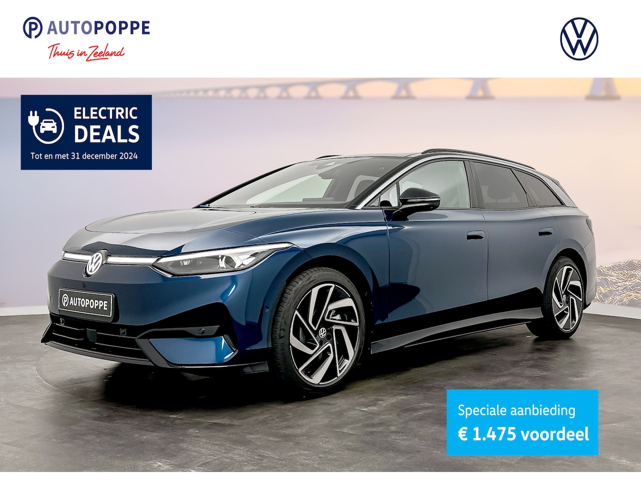 Volkswagen ID.7 Tourer - 77 kWh Elektromotor 286 1AT Pro Business | 'App-Connect' draadloze smartphone integratie | - AutoWereld.nl