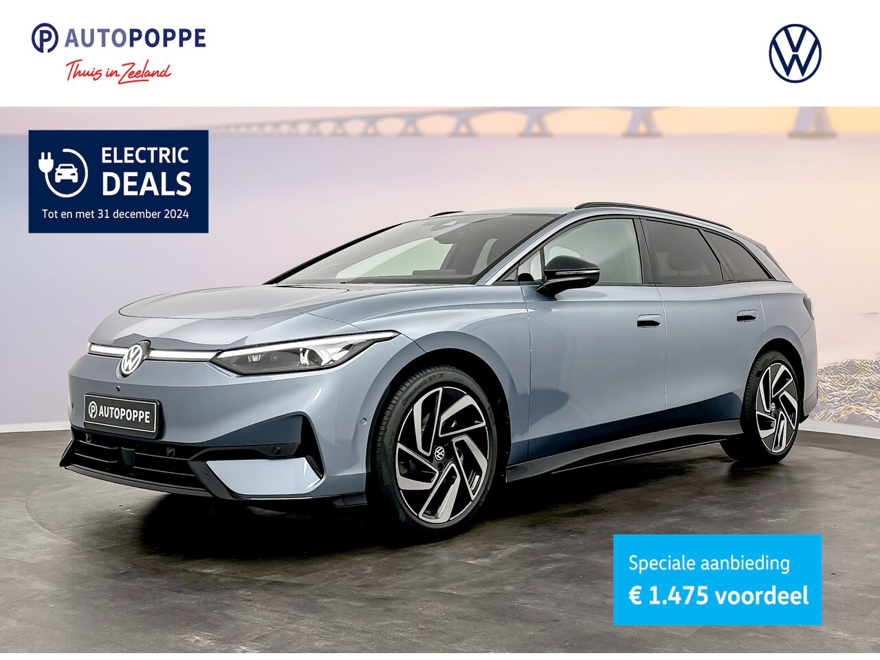 Volkswagen ID.7 Tourer - 77 kWh Elektromotor 286 1AT Pro Business | 'App-Connect' draadloze smartphone integratie | - AutoWereld.nl