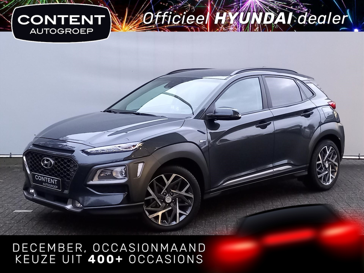 Hyundai Kona - 1.6 GDI HEV Aut.| Premium | Leder | Trekhaak! - AutoWereld.nl