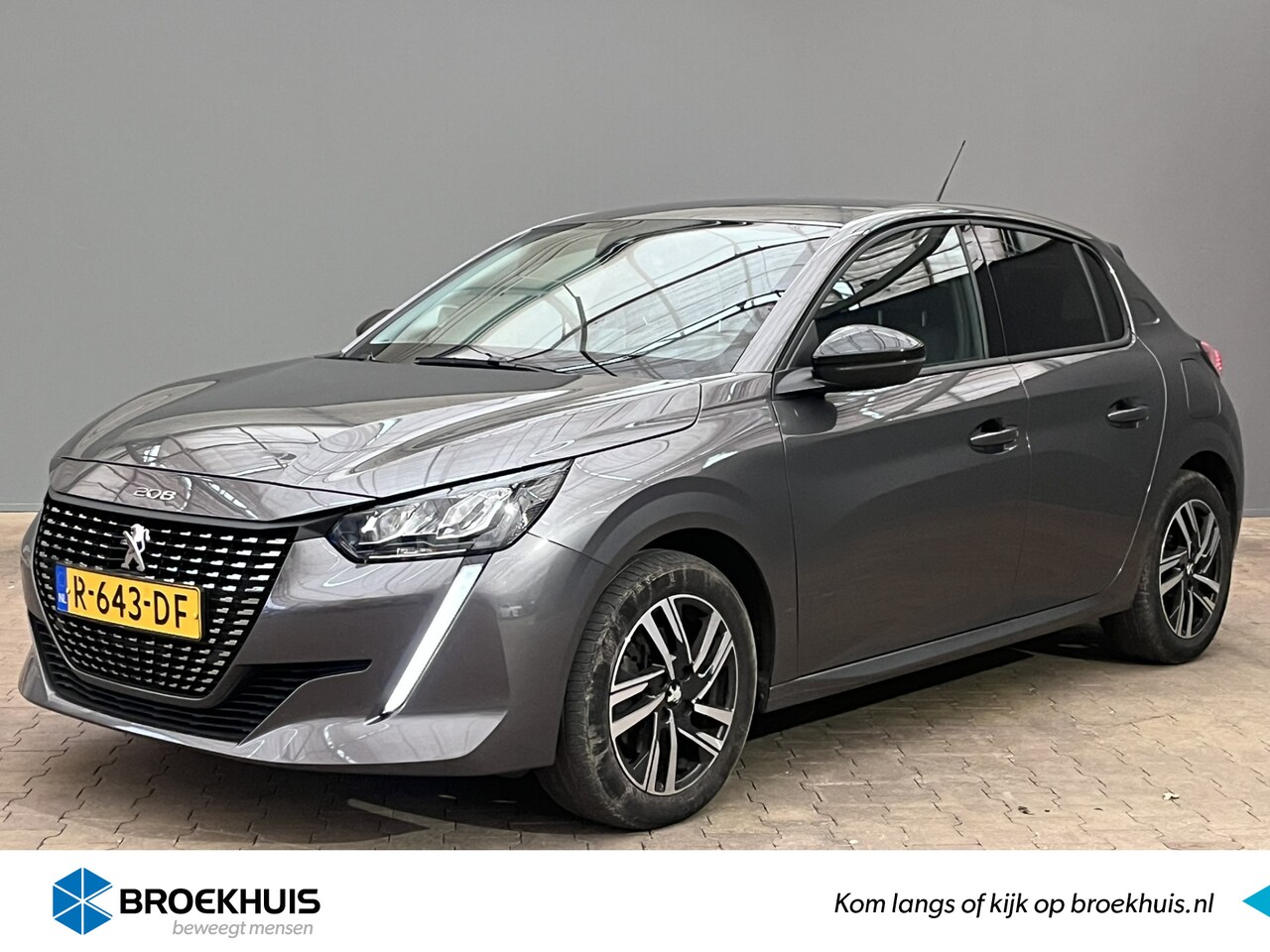 Peugeot 208 - 1.2 100PK Allure | Leder/Stof | DAB | 16'' Lichtmetaal | Carplay | Bluetooth | Leddagrij | - AutoWereld.nl