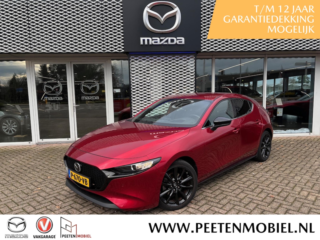 Mazda 3 Sport - 2.0 e-SkyActiv-G M Hybrid 150 Sportive DEALERONDERHOUDEN | 4-SEIZOENSBANDEN | NL-AUTO | CA - AutoWereld.nl