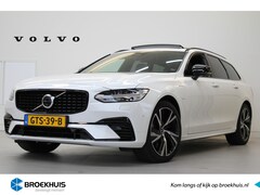 Volvo V90 - T6 350PK Long Range AWD Plus Dark | Panoramadak | Trekhaak | Kinderzitjes | Adapt LED | Al