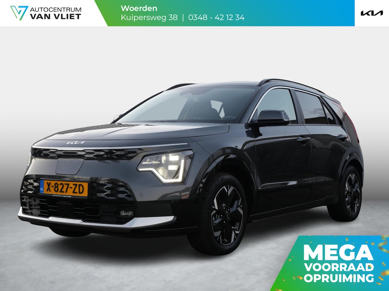 Kia Niro EV - DynamicPlusLine 64.8 kWh Stoel stuur verwarming l Schuifkantel dak l Lederen bekleding - AutoWereld.nl