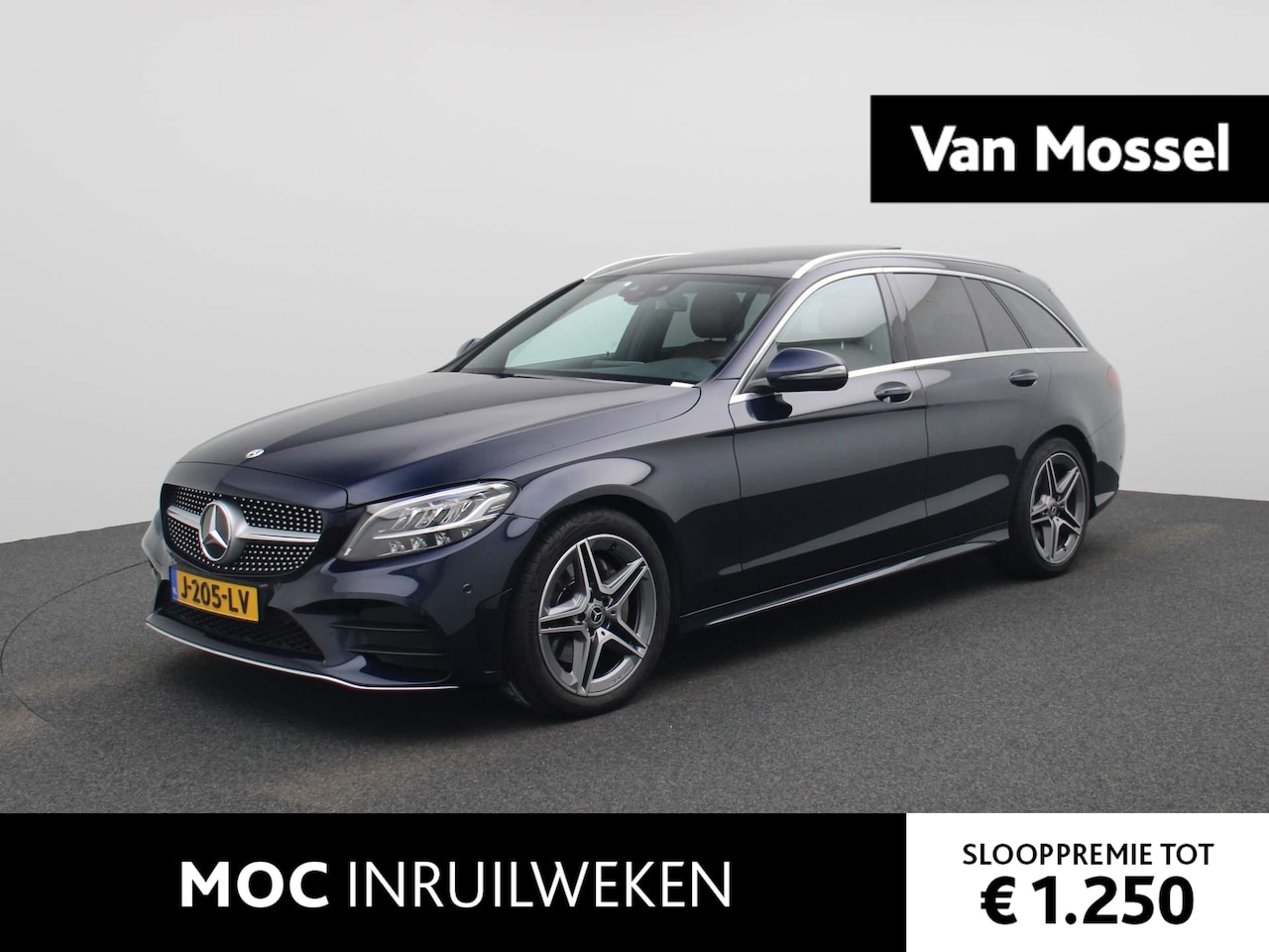 Mercedes-Benz C-klasse Estate - 180 Business Solution AMG | Lederen Bekleding | Panoramadak | Stoelverwarming | Navigatie - AutoWereld.nl